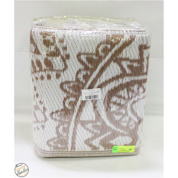 NEW YAMAZIOT WATERPROOF OUTDOOR RUG BROWN 6X9FT