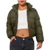 Image 1 : NEW XSYLXGC WOMENS CROP SHORT JACKET COAT OLIVE L