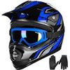 Image 1 : BRAND NEW MOTOCROSS HELMET YOUTH XL BLUE
