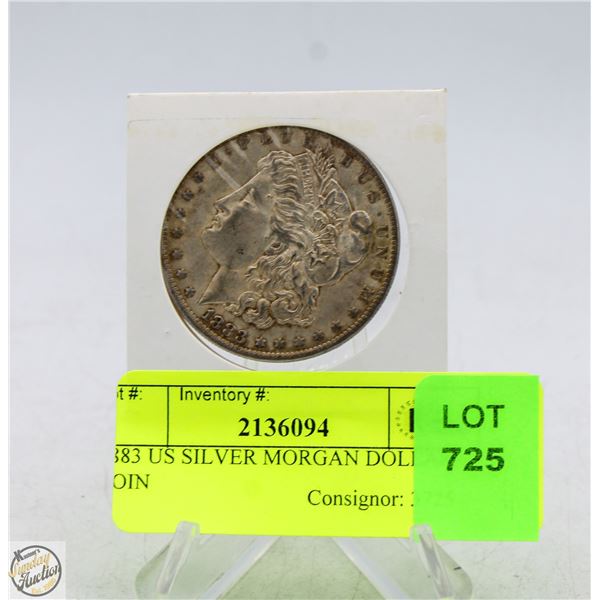 1883 US SILVER MORGAN DOLLAR COIN