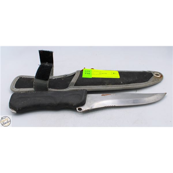 HUNTING KNIFE WITH CLOTH COVER