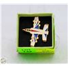 Image 1 : NEW AVIATION ENAMEL AIRPLANE BROOCH BLUE