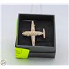 Image 1 : NEW RHINSTONE FILLED AIRPLANE BROOCH