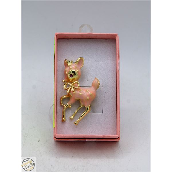 NEW BAMBI BROOCH WITH ACCENTS