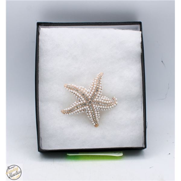 NEW RHINESTONE AND PEARL FILLED STARFISH