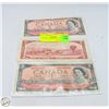 Image 1 : CANADA $2.00 BILLS 1954 X3