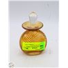 Image 1 : VINTAGE HAND BLOWN AMBER GLASS PERFUME BOTTLE