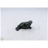 Image 1 : INUIT SEAL SOAPSTONE FIGURE, SIGNED ADLA KORGAK