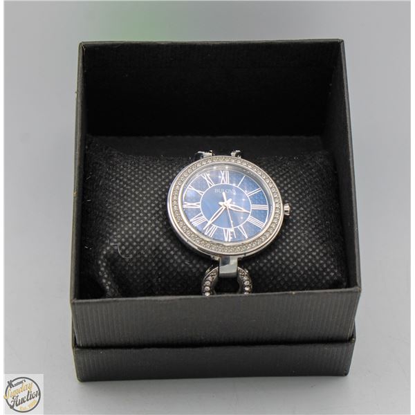 LADIES BULOVA WATCH, 33MM CASE SIZE