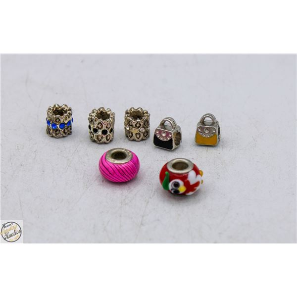 LOT OF CHARMS, SOME ARE SILVER 925