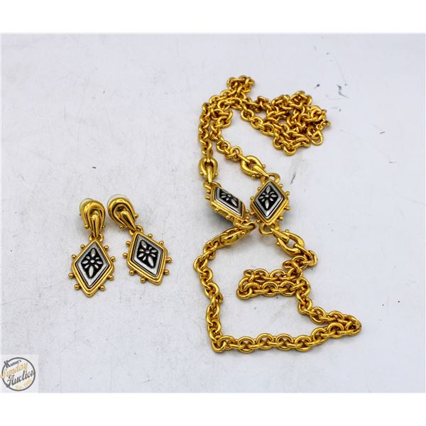 VINTAGE NECKLACE & MATCHING EARRINGS SET