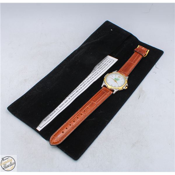 NEW OLD STOCK QUAKER STATE MEN'S WATCH, WITH