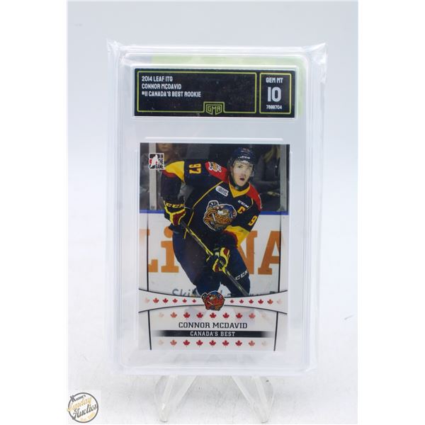 CONNOR MCDAVID PREROOKIE GMA 10 LEAF #11