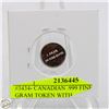 Image 2 : #3434- CANADIAN .999 FINE SILVER 1 GRAM TOKEN WITH