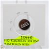 Image 2 : #3432- CANADIAN .999 FINE SILVER 1 GRAM TOKEN WITH
