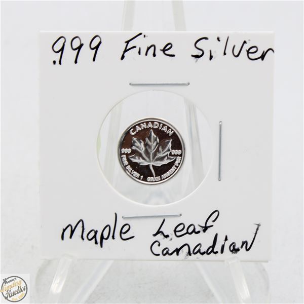 #3430-CANADIAN .999 FINE SILVER 1 GRAM WITH MAPLE