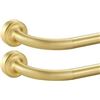 Image 1 : BRAND NEW 2PK WARM GOLD DISC CURTAIN RODS 84-144"