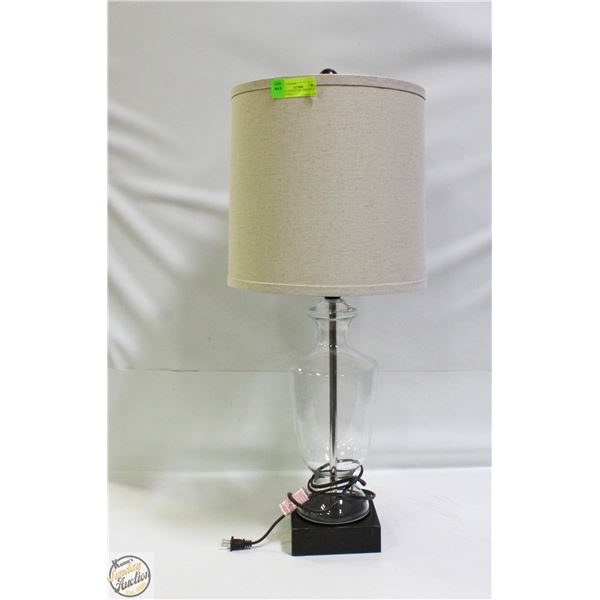 TABLE LAMP GLASS - TWO BULB GLASS SHADE 21"