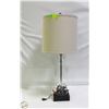 Image 1 : TABLE LAMP GLASS - TWO BULB GLASS SHADE 21"
