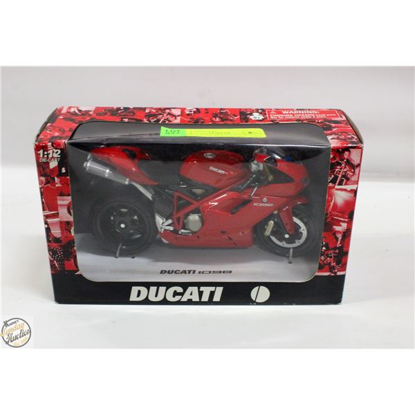 NEW DUCATI 1098 DIECAST BIKE MODEL, 1/12 SCALE