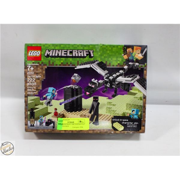 LEGO MINECRAFT THE END BATTLE SET, OPEN BOX