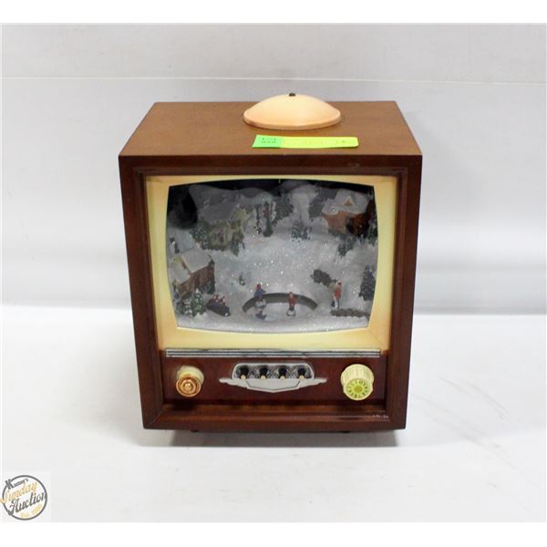 MUSICAL & ANIMATED CHRISTMAS TV NOVELTY DISPLAY
