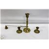 Image 1 : BRASS CANDLE HOLDERS SET, MADE IN ENGLAND &