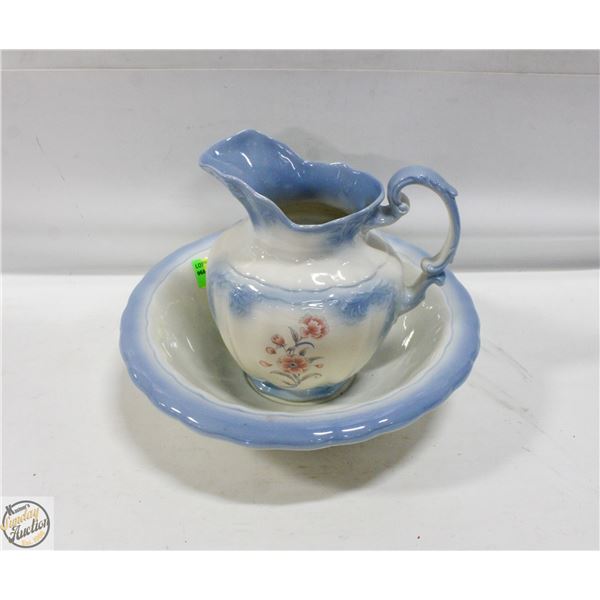 ANTIQUE WASH BASIN & PITCHER