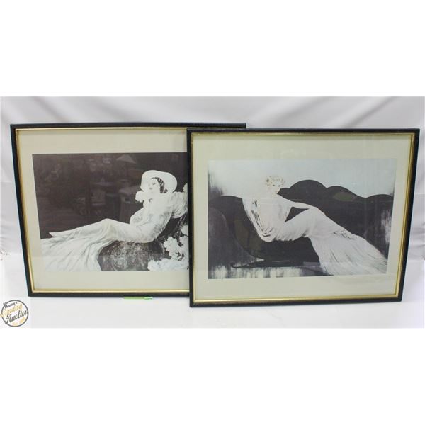 PAIR OF LOUIS ICART DECO FRAMED LITHOGRAPHS
