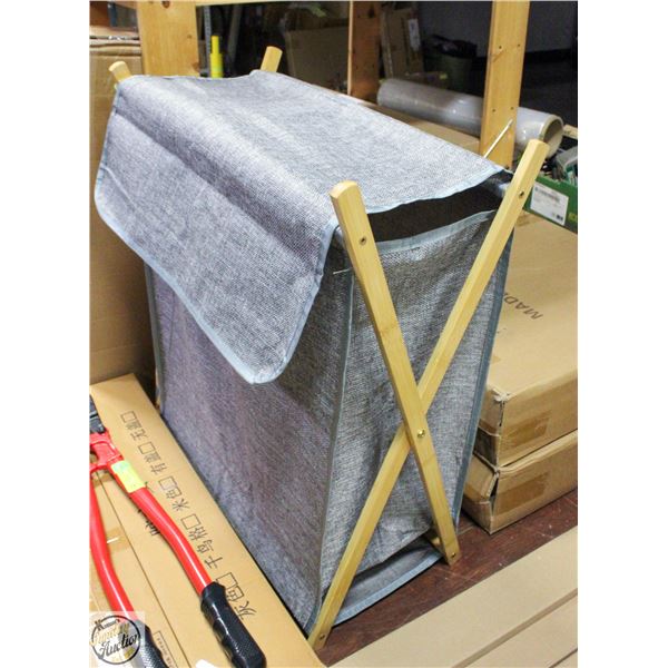 NEW FOLDABLE BAMBOO LAUNDRY HAMPER SPACE-SAVING