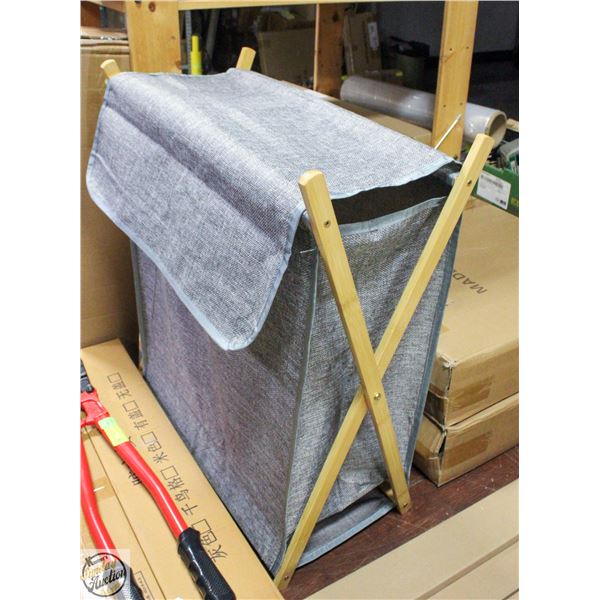 NEW FOLDABLE BAMBOO LAUNDRY HAMPER SPACE-SAVING