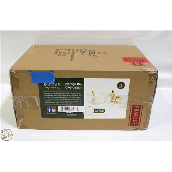 BRAND NEW SORBUS 4PK STORAGE BIN ORGANIZER