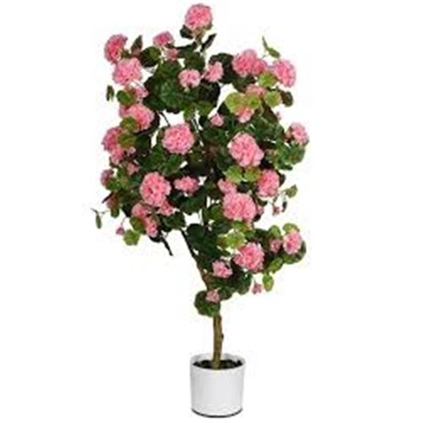 NEW LEFLOS ARTIFICIAL BEGONIA FLOWER TREE 51"