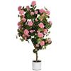 Image 1 : NEW LEFLOS ARTIFICIAL BEGONIA FLOWER TREE 51"