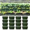 Image 1 : NEW 16PCS MAXONA DARK GREEN WALL MOUNT PLANTERS