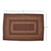 Image 1 : NEW BURGUNDY TAN JUTE RUG RECTANGLE W PAD 24 X 36"
