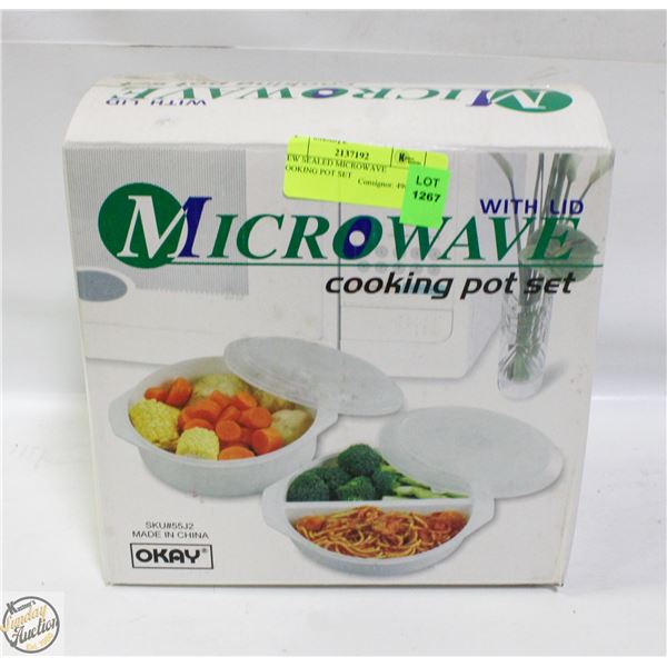 NEW SEALED MICROWAVE COOKING POT SET