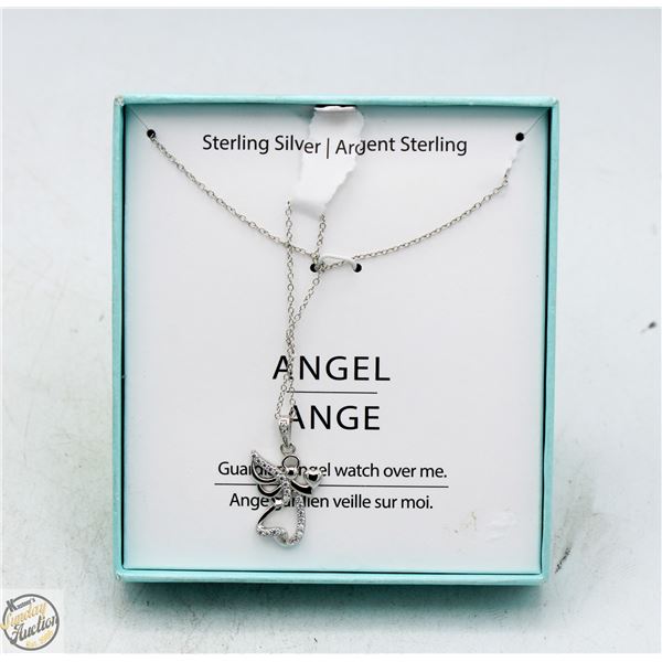 GUARDIAN ANGEL PENDANT STERLING SILVER NECKLACE
