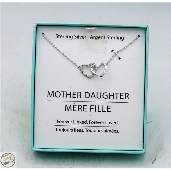 MOTHER DAUGHTER HEART PENDANT STERLING
