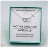 Image 1 : MOTHER DAUGHTER HEART PENDANT STERLING