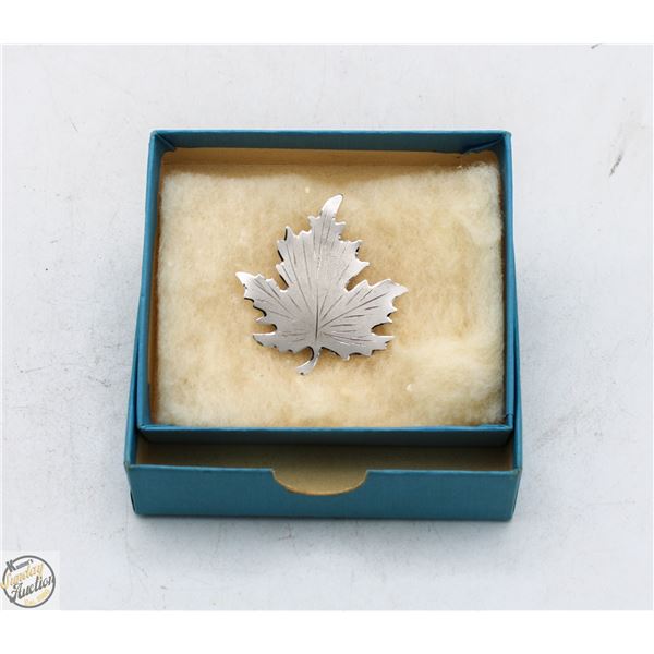 MAPLE LEAF PIN STAMPED STERLING ON BACK