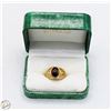 Image 1 : MENS TIGER EYE RING SIZE 10.5 GOLD PLATED