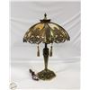 Image 1 : VINTAGE TIFFANY-STYLE ART DECO TABLE LAMP H-24"
