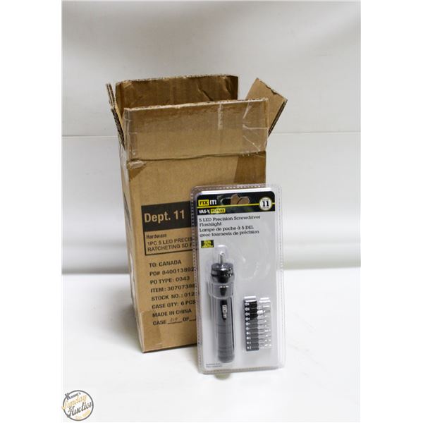 CASE WITH 6 11PC 5 LED PRECISION SCREWDRIVERS