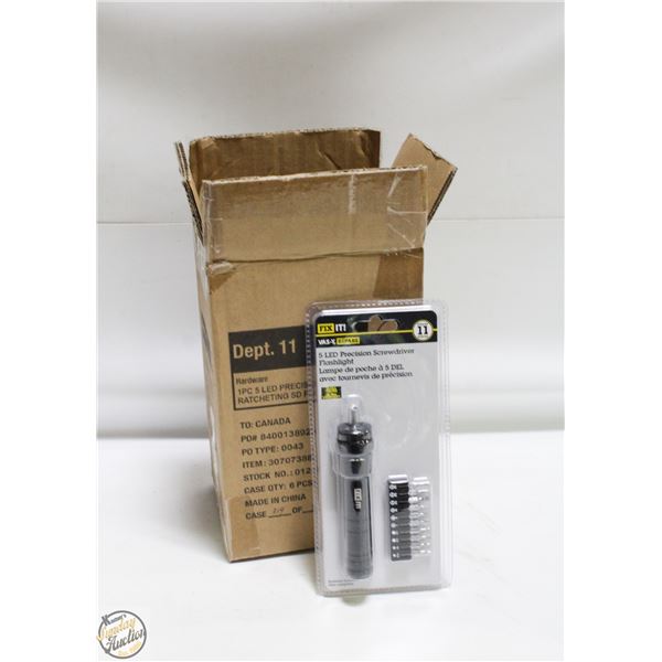 CASE WITH 6 11PC 5 LED PRECISION SCREWDRIVERS