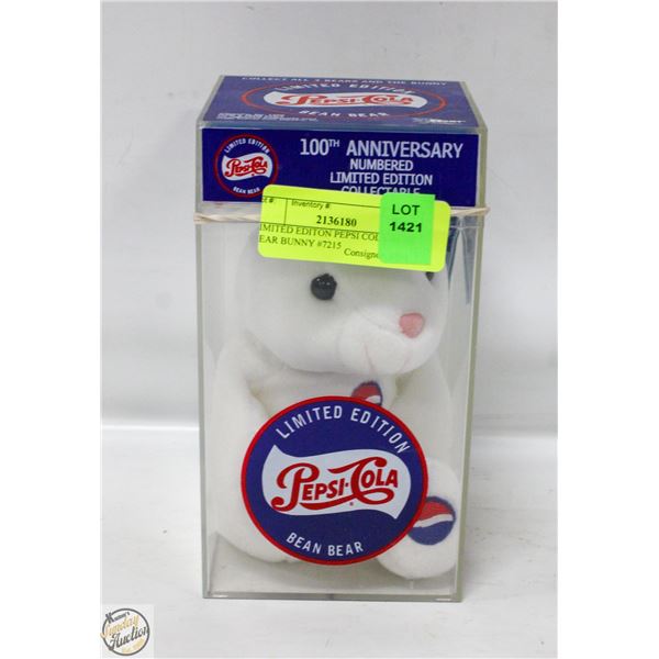 LIMITED EDITON PEPSI COLA BEAN BEAR BUNNY #7215