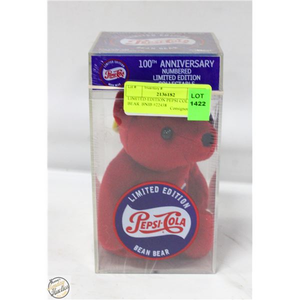 LIMITED EDITION PEPSI COLA BEAN BEAR BNIB #22438