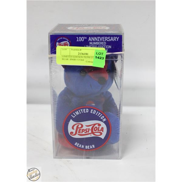 LIMITED EDITION PEPSI COLA BEAN BEAR BNIB #15364