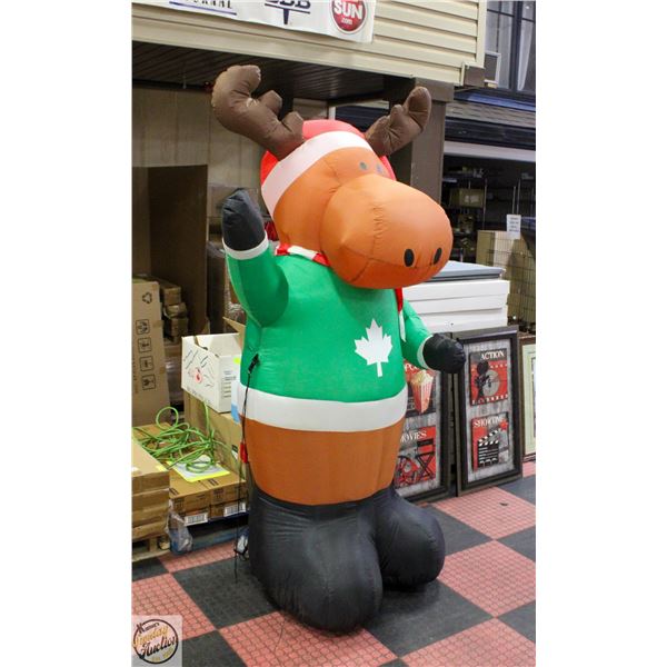 HOLIDAY MOOSE YARD INFLATABLE APPROX H-6FT