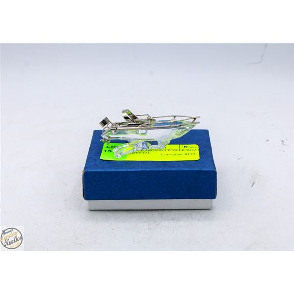 GENUINE SWAROVSKI POWER BOAT FROM CRYSTAL